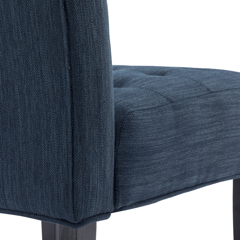 Fauteuil de chambre capitonné de 23 po de large Emmalie, Polyester bleu marine
