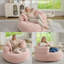 Fauteuil à billes 45,8 po en velours côtelé rose, haut dossier, sans assemblage-1114787568