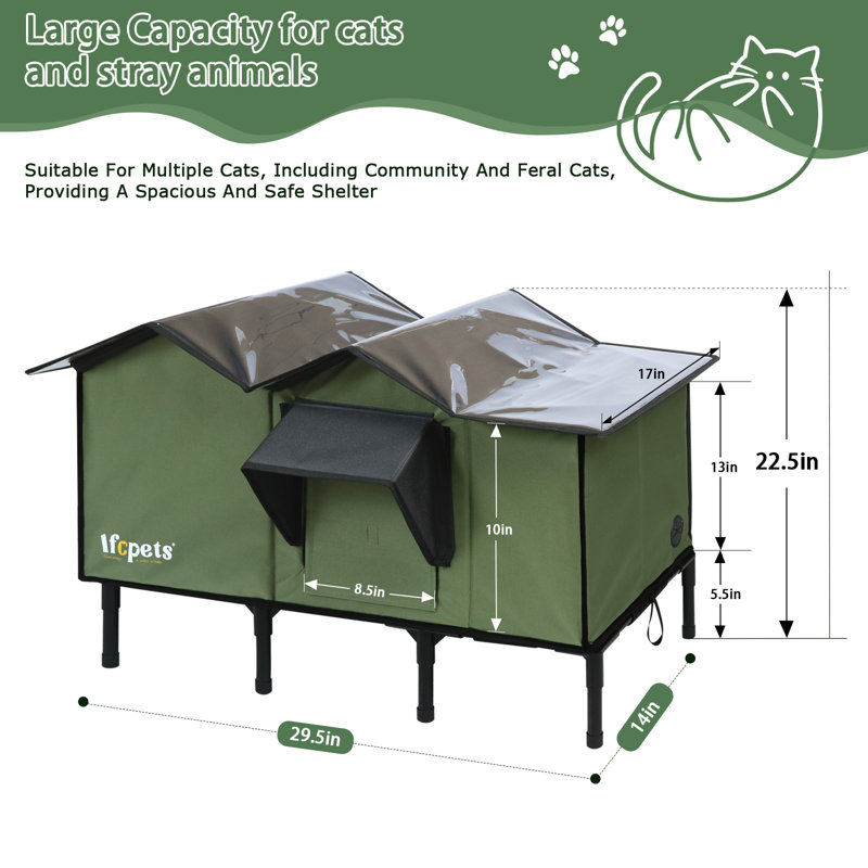 Abri pour chat extérieur imperméable pour chat
