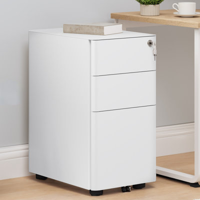 Domeniks 12'' Wide 3 -Drawer Mobile Steel File Cabinet