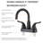 Voyage 4-Inch Center-Set Bathroom Sink Faucet - Dual Handle, ABS Construction With Pop-Up Drain-114364640