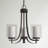 3 - Light Steel Dimmable Chandelier