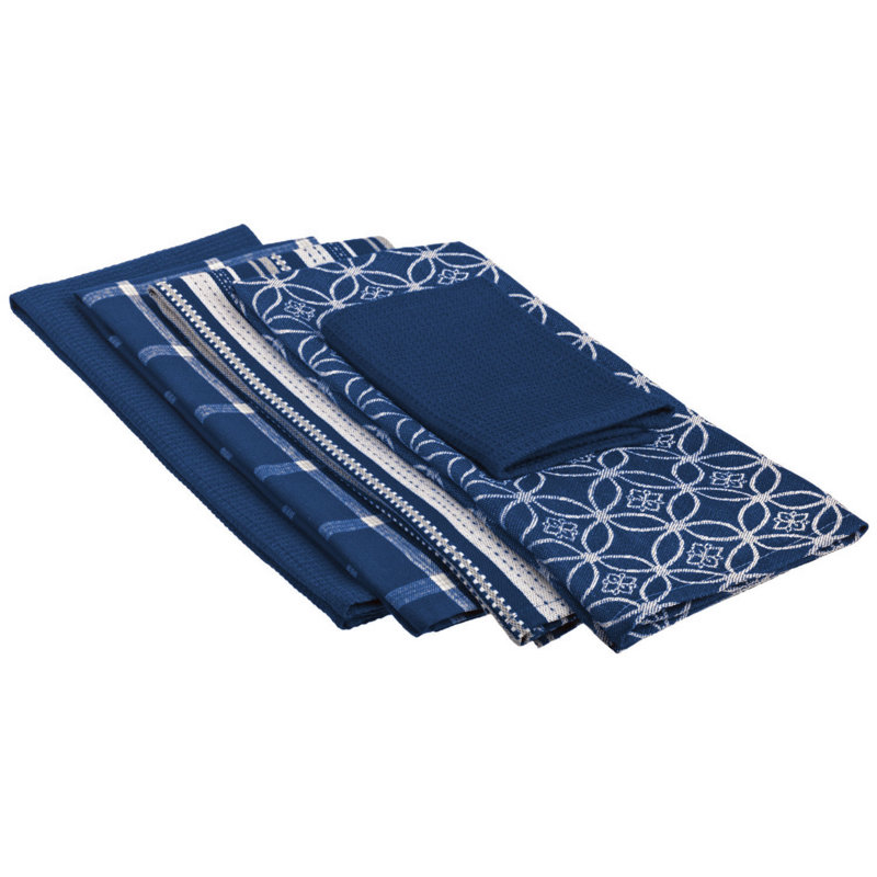 Linge à vaisselle assorti, Bleu nautique