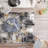Abstract Yellow/Black/Gray Area Rug-1843828455