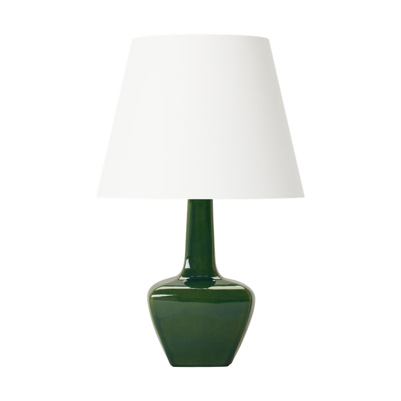Ibinye Ceramic Table Lamp, Green, 28" H x 18" W x 18" D
