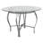 Syracuse Round Glass Dining Table with Bowed Out Metal Frame-1006140197-1006140218