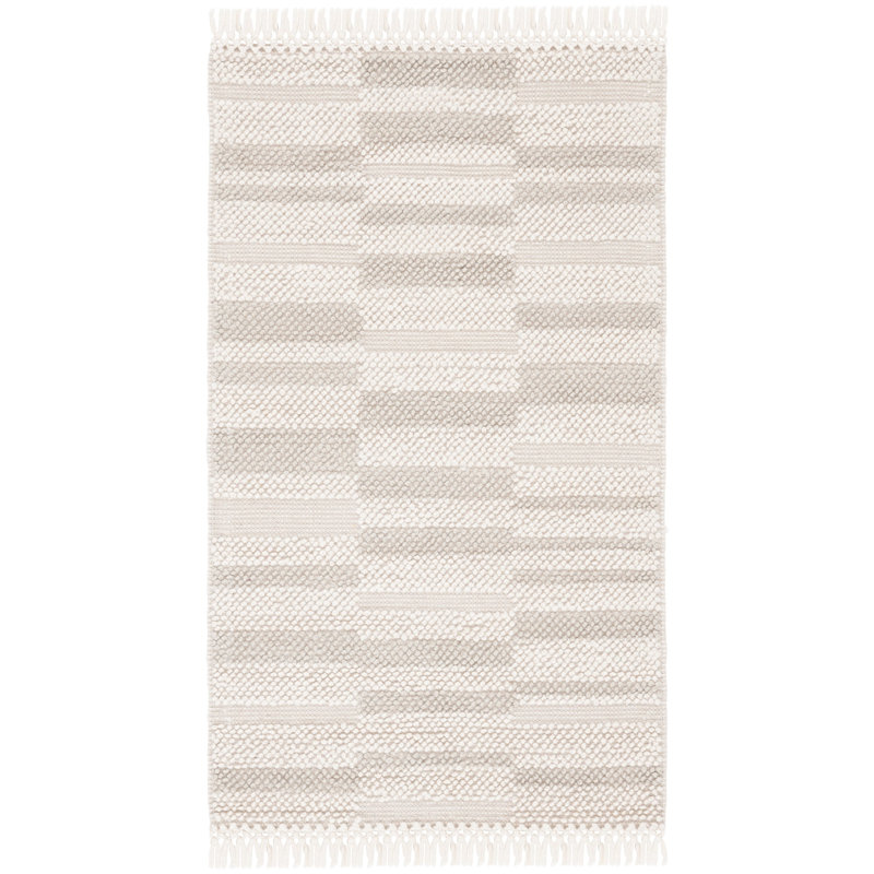 Tapis gris ivoire / gris Charvik, Rectangulaire 3 pi x 5 pi