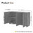 Araminta 47" W Sideboard Cabinet with Vertical Fluted Doors-1247358068