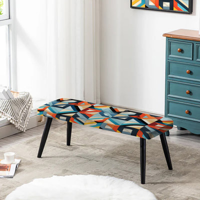 Upholstered Black Bench