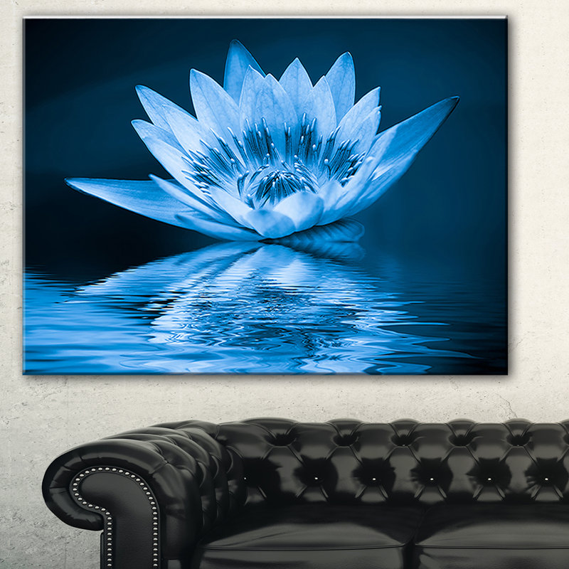 " Blue Water Lily ", 12" H x 20" W x 1" D