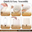 Abat-jour tambour en lin fabriqué à la main, ensemble de 2, beige, haut 11,6 po x bas 12,6 po x hauteur 9,8 po