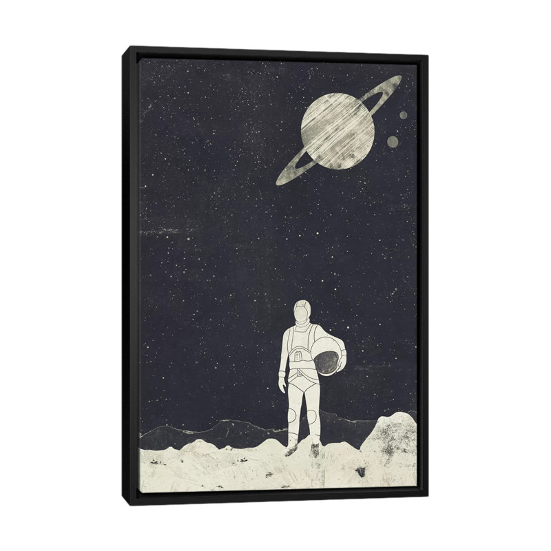 « explorer », impression sur toile tendue, H 26 po x l 18 po x P 1,5 po, Toile avec cadre noir, Pas de tapis