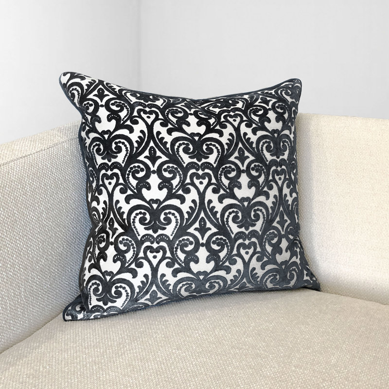 Square Pillow Cover & Insert, Black