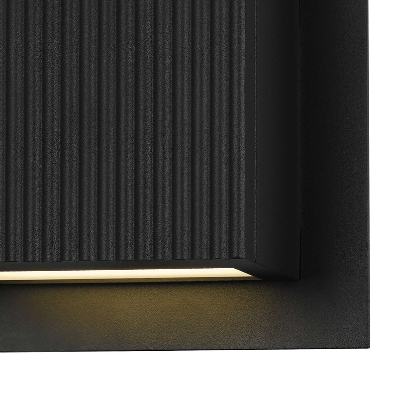 Wilhoite LED Wall Sconce with Art Deco Fluted Design, Up & Down Lighting, 3-CCT Selectable, Dimmable, Wet Rated, ADA Compliant