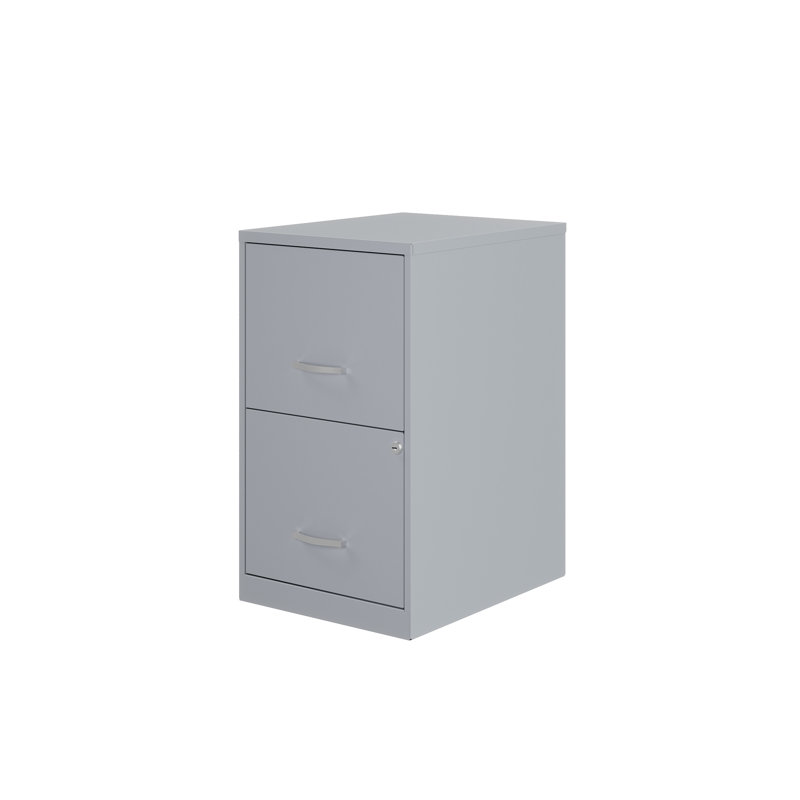 Platinum Gray 18" Deep 2-Drawer Lockable Metal File Cabinet