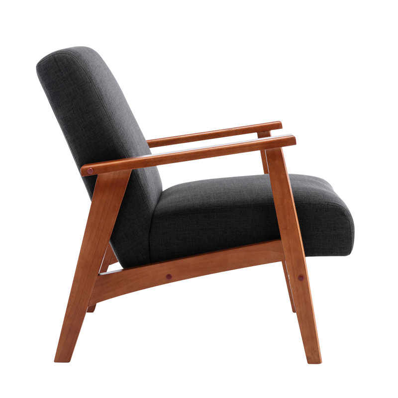 Upholstered Armchair, Dark Grey
