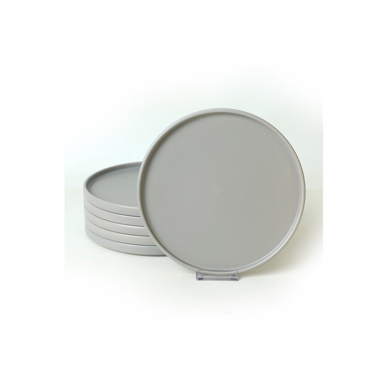 Ensemble d'assiettes de service (6 pièces), Gris, H 0,4 po x l 10,6 po x L 10,6 po