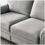 Linen Fabric Upholstery with Storage Loveseat (Grey)