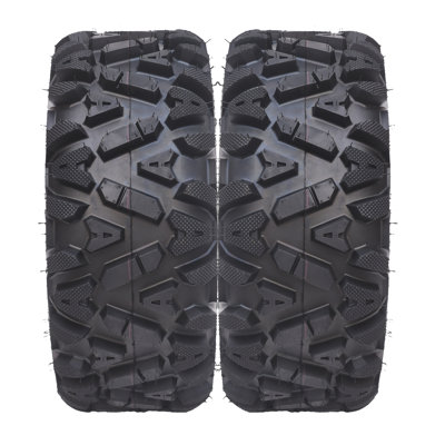 Set 2 ATV/Utv Off-Road/All-Purpose Tires, 6 Ply Tubeless All-Terrain Mars External Tires, Traction and Control|Optimum Grip for Enhanced Off-Road Handling|Puncture and Abrasion Resistant
