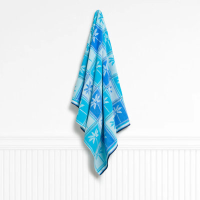  Tropical Rio Checkerboard Dixie Blue Baja Blue Beach Towel