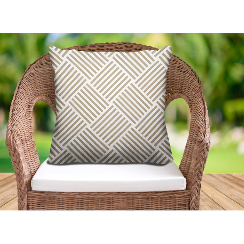 Housse et insert de coussin extérieur Langley, H 17 po x l 17 po, Brun clair
