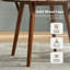 Table de salle à manger ronde de style moderne Mid-Century 45 "avec pieds en bois massif Germa-623869008