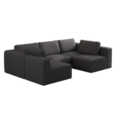 104.32*70.86 Modular Sectional Sofa Sleeper Couch, Sectional Sofa With Chaise And Ottoman, Convertible U Shaped Modular Sofa Set by Latitude Run