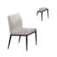 2 chaises contemporaines de salle à manger, structure et cadre en métal noir, coussin de siège ultra-moderne et rembourré, coussin