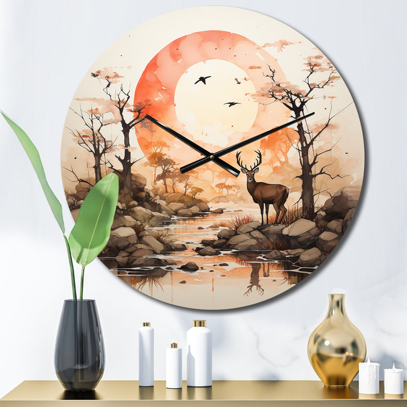 Horloge murale représentant la faune d'Afrique, Petit