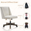Chaise de bureau pivotante en chenille Mellins-2027827003