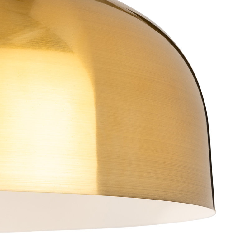 1 - Light Dome Pendant, Brushed Brass