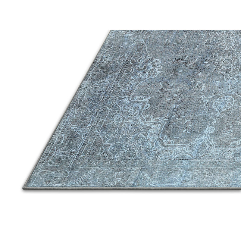 Tapis bleu/gris, Rectangle 3 pi x 5 pi