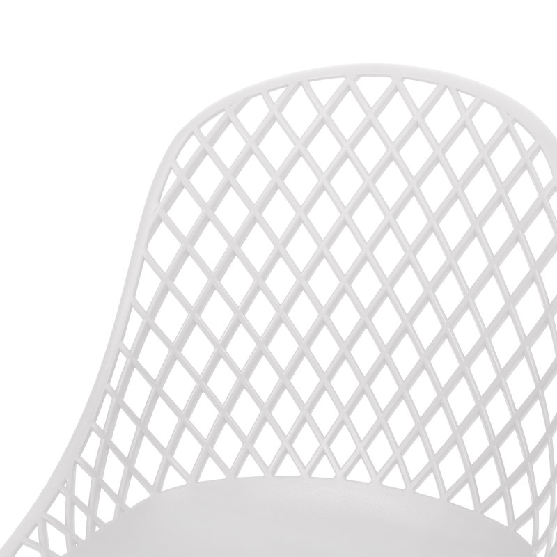 Mobilier d'extérieur en polypropylène - Chaises en maille diamant, Blanc