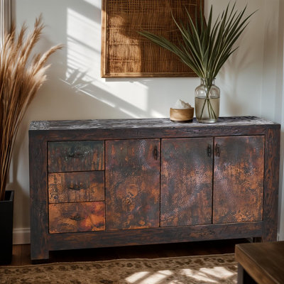 Copper and Reclaimed Wood Buffet