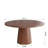 Solid Wood Walnut Round Desktop Pedestal Kitchen Table Holguin-2056622559