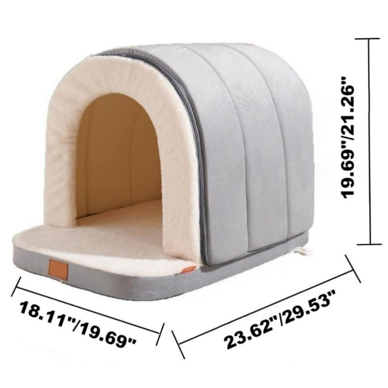 Niche pour chat de style grotte, Grand L 19,69 po x l 29,53 po