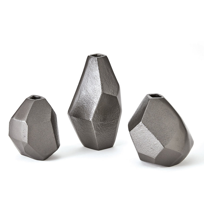 Handmade Aluminum Table Vase, Black