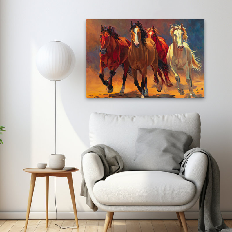 Art et chevaux, H 24 po x l 36 po