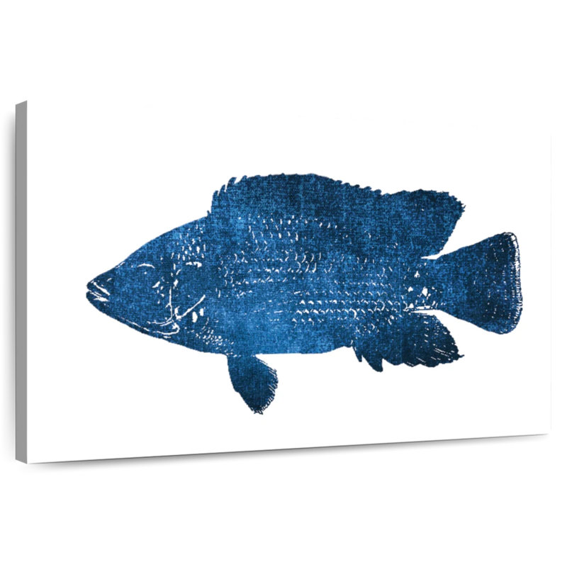 Brampt Navy Fish, 30" H x 45" W