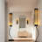 1-Light Contemporary Black Armed Wall Sconce