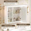 Armoire de rangement murale de 42 po, armoire à pharmacie, armoire de salle de bain moderne avec miroir, armoire à miroir avec 6 tablettes ouvertes (ne pas inclure le meuble-lavabo)