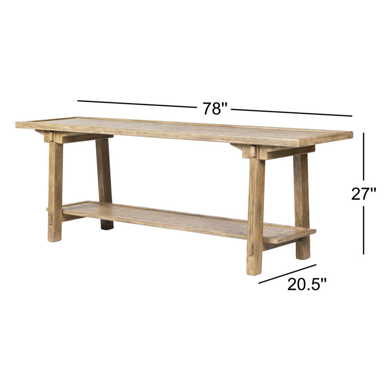 Trinity Console Table-Distressed Light Oak