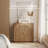 Symmetrical Arched Doors Sideboard Buffet Cabinet with Storage, -1726929379