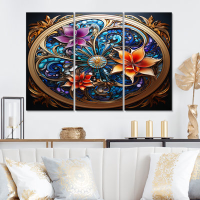 Ensemble de salon rétro or floral Mandala magique I - Boho Mandala