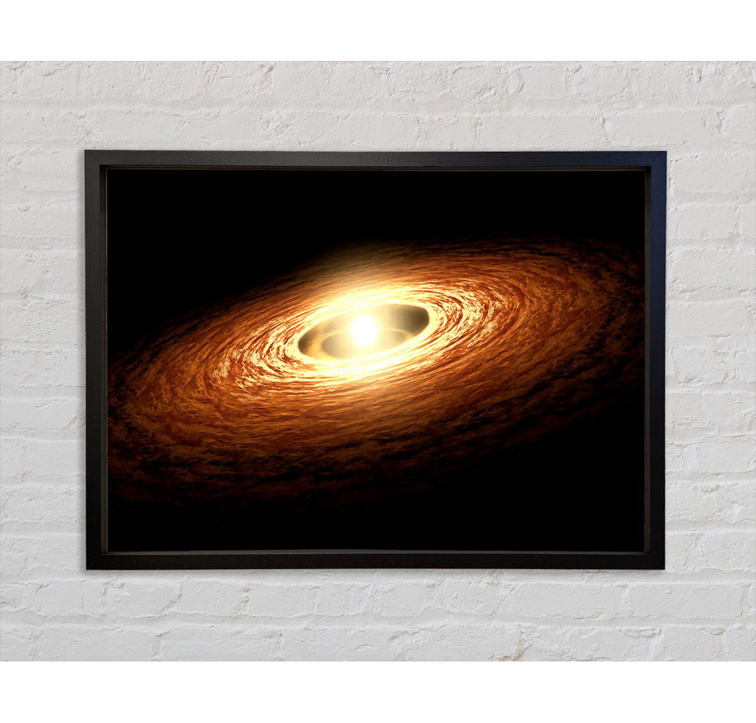 Goldener Ring Galaxie - Einzelner Bilderrahmen Kunstdrucke auf Leinwand