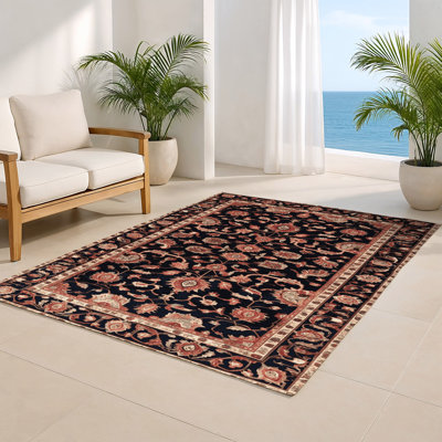 Tapis d'intérieur et d'extérieur mauve Persian