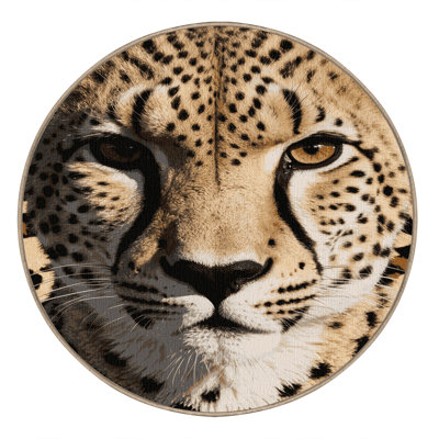 Washable Ethiopian Cheetah Big Cats Area Rug