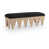 Black Velour Fur Fabric / Natural Finish selected