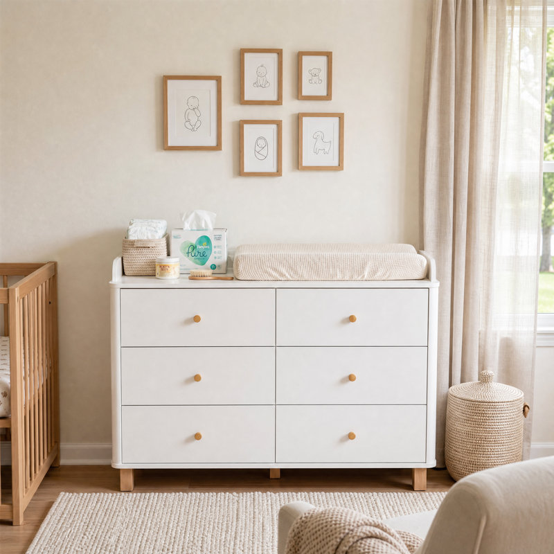 120 cm W Chest of 6 Drawers