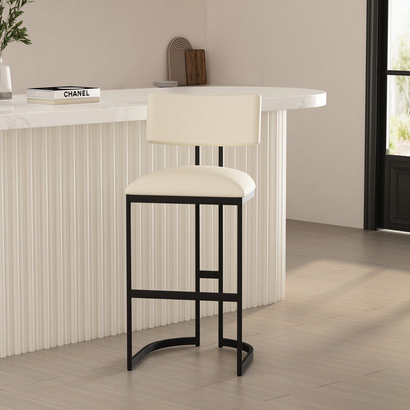 Tabouret de bar Juno, Ivoire ivoire, Tabouret de bar (siège d'une hauteur de 30 po)
